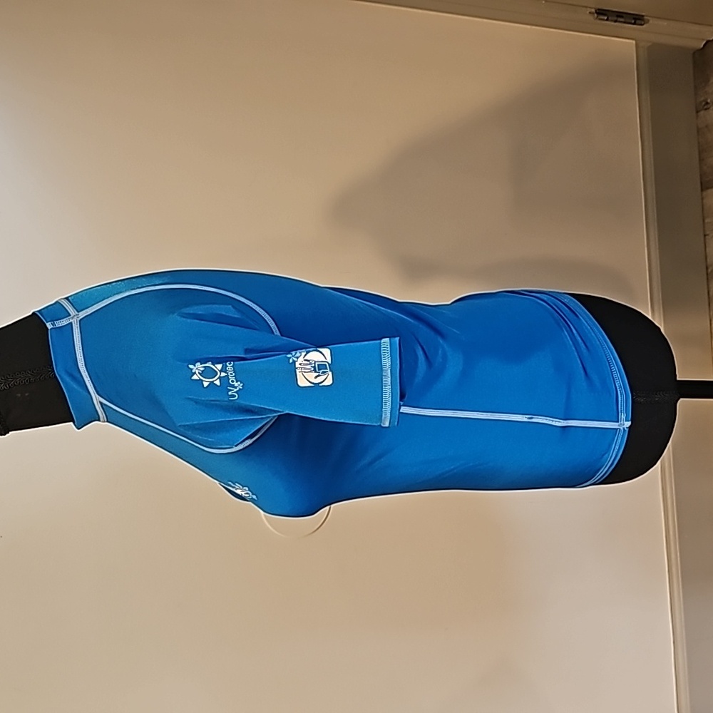 Body glove blue swim shirt uv protection  - womens medium - Picture 4 of 7
